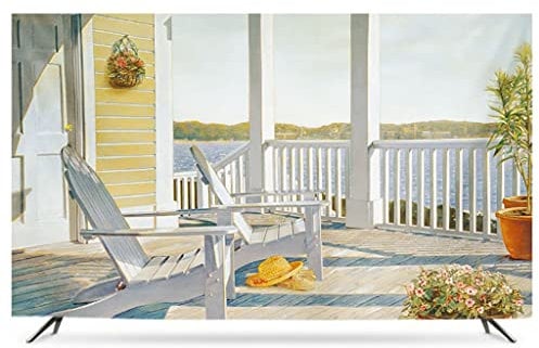 HBLZGBL 55 Indoor-TV-Abdeckung, Schutzhülle TV Polyester-Gewebe Umweltfreundliches Drucken und Färben Staubdicht und wasserdicht für Flat Curved TV, Smart TVs (Color : C, Size : 40)