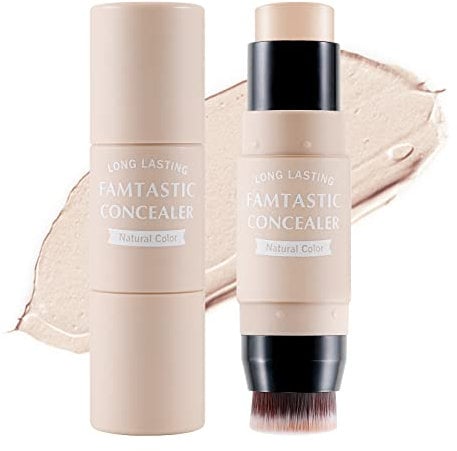 Erinde Contour Foundation Stick con Pennello, Penna Abbronzante Evidenziatore, Matita Viso Illumina Sfumature, Tonalità Evidenziazione, Stick Modellante Evidenziazione, Trucco A Lunga Tenuta (#03)