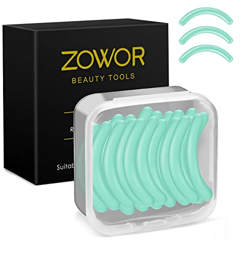 Zowor Wimpernzange Nachfüllpackungen (30 Stück Weichgummi-Lockenwickler), Ersatzpads für Wimpernzangen (grün)