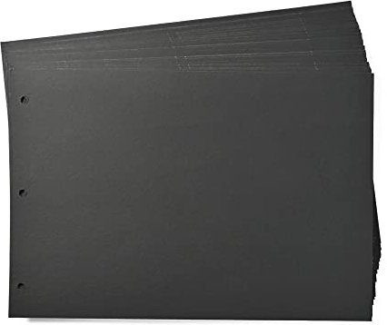 Giiffu Fotoalbum Nachfüll Seiten Schwarze Papier 30x20.5cm, 20 Blätter Extra-Refill Seiten Ersatzseiten Weitere Seiten für Scrapbook Notizbuch 30.5 x 21cm, für Album