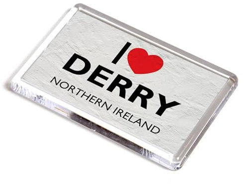 FRIDGE MAGNET - I Love Derry, Northern Ireland