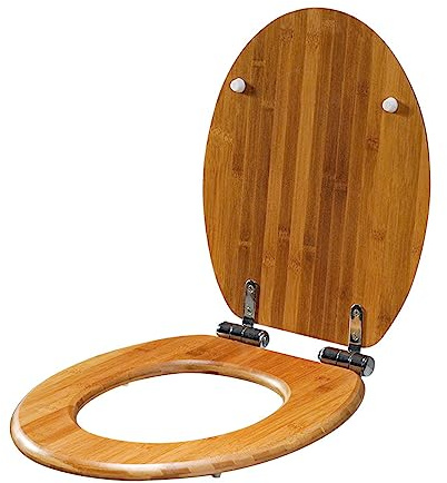 Buhelyc Comfort Toilet Seat, Silent Slow Close Toilet Seat Round, Easy to Install Easy to Clean, Toilet Seats for Standard Toilets, Durable, Chrome Hinges, Heavy Duty Toilet Seat(Color:Dark Brown)