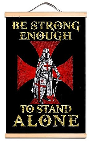 Vintage Mittelalterliche Kreuzritter Krieger Kunst Poster Wandtafel – Dekorieren Sie Ihr Zimmer mit diesem Tempelritter Leinwand Scroll Gemälde Wandbehang Banner 8 (30 x 45 cm)