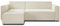 INTENSE DECO Canapé d'angle Convertible réversible Lorenzo en Velours côtelé Beige