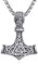 XIXLES Collana vichinga mjolnir nordica in argento sterling con ciondolo celtico martello toro runa vichinga valknut amuleto collana regalo per uomini e donne, Senza Gemme
