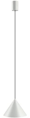 Licht-Erlebnisse Hängeleuchte Metall Hellgrau GU10 Ø 20,5 cm klein H: max. 130 cm verstellbar Kegel Retro Hängelampe Esstisch Pendelleuchte Küche