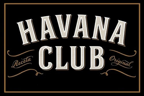 mrdeco Holz Schild 12x18cm Havana Club Holzschild