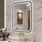 S'bagno Espejo Baño con Luz Rectangular 80x60 cm, Espejos de Baño con LED y Marco de Aluminio, Antivaho, 3000K-6500K, Regulable, Cristal Templado HD, Función de Memoria, IP44, Negro