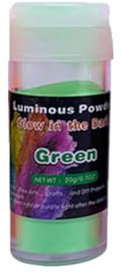 iSpchen Polvo fluorescente, pigmento de colores neon nights pintura para tela fluorescente para festivales, fiestas, baby shower, sesiones de fotos, diversión y acción, bolsa de color verde, 20
