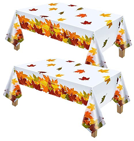 Kcvzitrds Erntedankfest Herbst Blatt Tisch Decke Herbst Ahorn Blatt Tisch Decke wasserdichte Rechteckige Plastik Tisch Decke