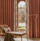 Ayoiow Vorhang Blickdicht Fenster, Thermo Vorhänge Mit Ösen, Chenille Vorhang Verdunkelung 2Er Set, Orange, 137X183CM