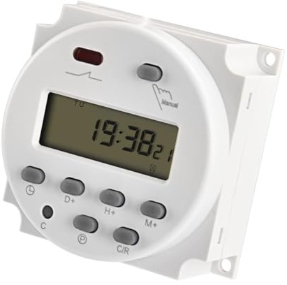 Tiardey Strom-Timer-Schalter, Licht-Timer-Schalter, Zentralheizungs-Timer, programmierbarer Timer-Relaisschalter – AC 220 V, 16 A