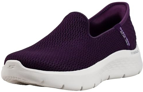 Skechers Women's Go Walk Flex Hands Free Slip-ins Loafers, Plum, 8