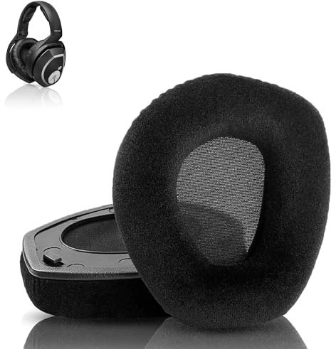 XRHTONG HDR165 Stoff-Ohrpolster-Ersatzteile kompatibel mit Sennheiser HDR165 HDR175 HDR185 HDR195 RS165 RS175 RS185 RS195 Kopfhörern Ohrpolster-Kissen (Weicher Stoff/Hochwertiger Schaumstoff)