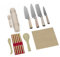 Klarstein Shibui Cuchillo Para Sushi - Kit Sushi Completo 15 Piezas con Cuchillos de Acero Inoxidable, Esterillas de Bambú & Accesorios para Principiantes & Profesionales