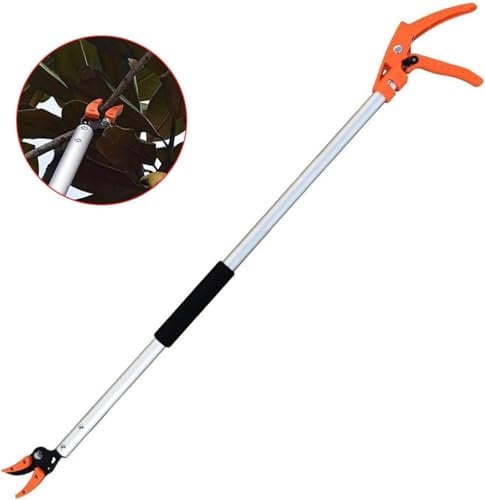 Poteau Coupe-arbre | Sécateur Manche 1m | Élagage D'arbres À Perche Rotative À Courte Portée | Coupe Branche Telescopique Sécateur Longue Portée | Cueilleur De Fruits À Longue Portée Coupe Branche