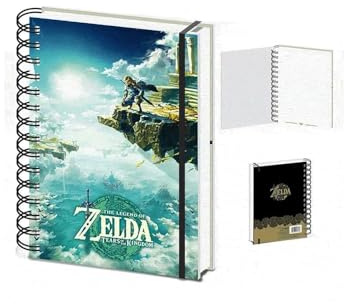 Pyramid International The Legend of Zelda Tears of the Kingdom Notizbuch (Hyrule Skies Design), Notizbuch mit Linsenrasterhülle, A5
