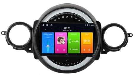 Navegador GPS de 9 Autoradio CarPlay y cámara de marcha atrás Android compatible con BMW Mini Cooper R50 R52 R53 R56 R57 R58 R59 F55 F56 F57/Clubman R55/Countryman R60/Paceman R61 (Navigator NO.C)