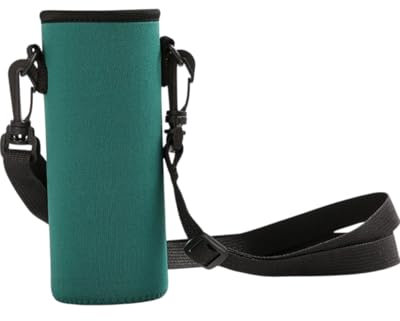 JEXOWIQ 1pcs Wasserflaschenhülle,Trinkflaschen Zubehör,Flaschenhalter Tasche mit Gurt Outdoor Sports Wasserflasche Thermohalter Tasche Verbrühungssichere Hülle für Edelstahl und Plastikflaschen,7*19cm