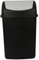 Jolie Max 35L Large Swing Top Kitchen Bin - Plastic Dustbin with Flip Top Lid - Ideal for Home and Office Waste Management - Easy to Clean, Recycle Rubbish Bin. (Black with Grey Lid)