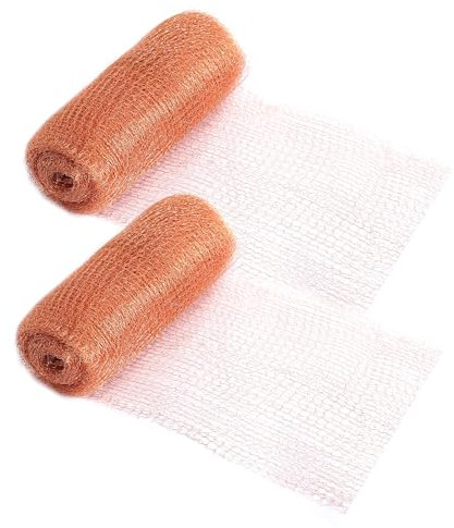 GOSHIES 2 Stück Reines Kupfernetz 127mm x 6m Kupfernetz Schneckenzaun Kupfernetz Schneckenkragen Schneckenzaun Kupfer Kupfergitterrolle Copper Mesh