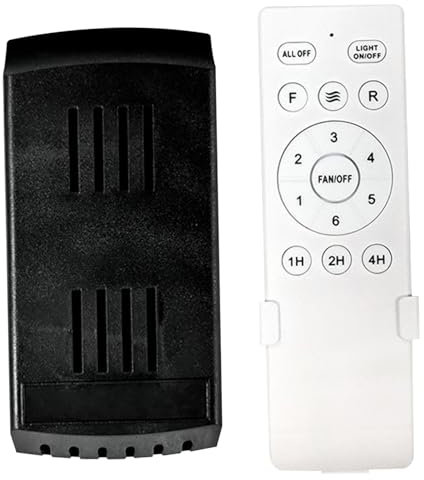 Porgeel Ventilador de techo Kit de control remoto de 6 velocidades Remoto de ventilador de techo universal con 3 velocidades Ventilador de techo Reemplazo de remoto