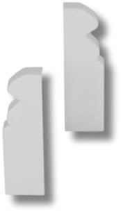 HORI® Endkappen für Hamburger Profil Weiß 16x58 mm I 2 Stück im Set I Perfektes Zubehör für Sockelleisten I Passend für moderne Fußleisten und präzise Abschlüsse. Endkappen Hamburger