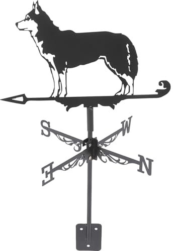 Happyyami Wetterfahne Aus Metall Für Garten Und Dach Dekorativer Windrichtungsanzeiger Hundedesign Wetterfest Und Langlebig Für Garten Innenhof Und Außendekoration