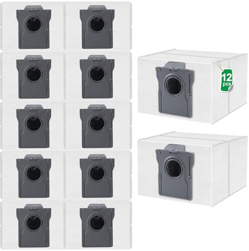 Lot de 12 sacs d'aspirateur pour Dreame X40 Ultra/X50 Ultra/L10s Pro Ultra Heat, L40 Ultra/X30 Ultra/L20 Ultra/L50 Pro Ultra/E30/L10s Ultra Gen 2/S30/S10/Mova P50 Pro Ultra,P50 Pro Ultra