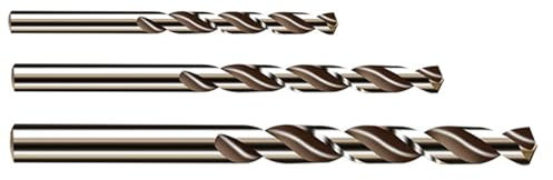 3-teiliger Kobalt-Bohrersatz, M35 HSS Metall-Bohrer in Standardlänge, geeignet zum Bohren in Hartmetall, Edelstahl und Gusseisen (6.5mm+8mm+10mm)