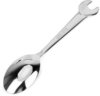 Kitchen Tools Tableware Cooking Accessories Stainless Steel Spanner Shape Spanner Spoon Fork(Spoon)