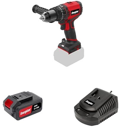 Pack Perceuse à percussion Energizer – Perceuse 20v Energizer + 1 Batterie 20v 4ah + Chargeur de batterie Energizer 220-240v