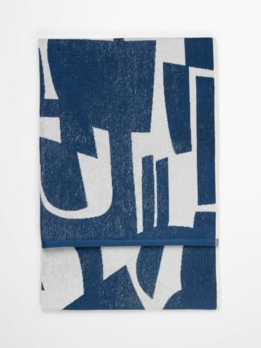 Marc O'Polo Strandlaken Geo Murphy Marine, 100x180 cm - 100% Bio-Baumwolle - Grafisches