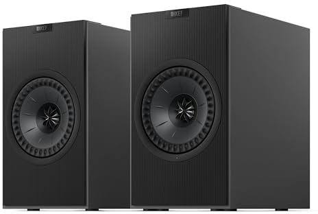 KEF Coda W Wireless HiFi Bookshelf Speakers, Dark Titanium | Bluetooth 5.4 aptX Lossless | Compatible with Turntable, TV, PC, Laptop & more | Music | TV & Home Cinema | Gaming