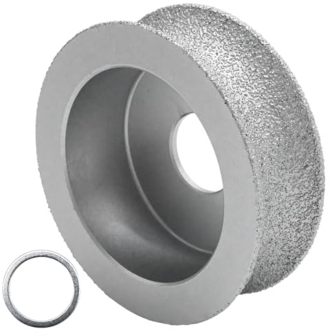 Hoypeyfiy Round Edge Grinding Wheel for Tile, 75x20x20mm Abrasive Tool, Concave Abrasive Wheel Disc for Grinding Porcelain, Marble, Granite & Quartz