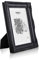 Rococo by Casa Chic Shabby Chic Photo Frame - 5x7 inch - Glass Front - With Picture Mount for 6x4 inch Photo - 3 Centimetres Frame Edge Width - Rococo Baroque Style - Antic Black 7x5 inch