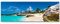 Paul Sinus Art Landschaftsfotografie – Tropischer Strand in Mexiko - Panoramabild auf Leinwand in 120x40cm