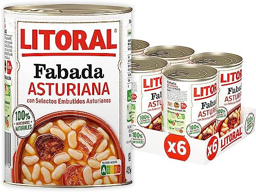 Lote de 6 latas fabada asturiana litoral 435gr