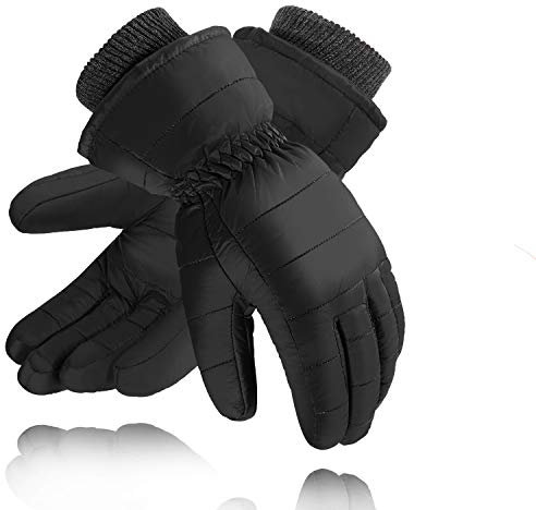 Andake 90 % Entendaunen-Fäustlinge, Handschuhe für Herren, -28,9 °C, kaltes Wetter, warm, Winter, Schneehandschuhe für Spaziergänge, Joggen, Arbeit, Outdoor (Handschuhe, Schwarz, Größe S/M, Größe S/M)