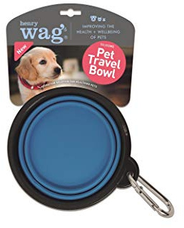 Henry Wag Travel Bowl - Vital Hydration For Outdoor Adventures - Easy Storage, Carry Clip, Dishwasher Free, BPA Free - (750ml)