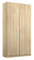 Rauch Möbel Alabama Schrank Kleiderschrank Drehtürenschrank Eiche Sonoma, Holz 2-türig inklusive Zubehörpaket Basic 1 Kleiderstange, 2 Einlegeböden BxHxT 91x229x54 cm