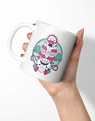 BLAK TEE Weird Fun Monster Artwork Porcelain Coffee and Tea Mug 330 ml