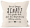 MoonWorks® Kissen-Bezug Spruch Keine Sorge Schatz Spruch lustig Geschenk Liebe Hochzeitstag Valentinstag Natur Unisize