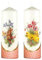Auswahl * 2 Stück Osterkerze Stumpenkerze Osterdeko * 6 x 18 cm * mit farbigen Wachs- und Bildauflagen * Auswahl Motiv + Farbe * orange * (Serie 3 - Set 08/09)