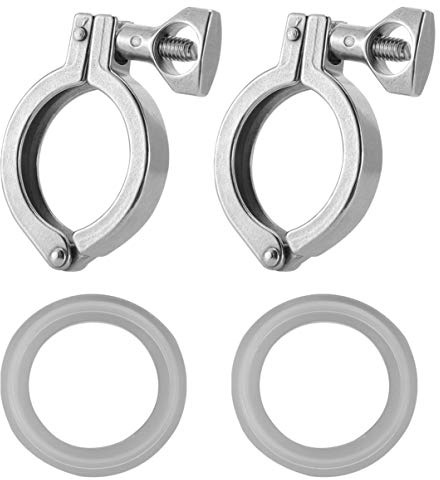 ULTECHNOVO 1.5 Zoll Tri-Clamp 304 Edelstahl Rohrschelle mit Flügelmutter & Silikondichtung – Hygienische Schnellmontage ohne Werkzeug – Für Lebensmittel, Getränke, Pharma & Milchindustrie