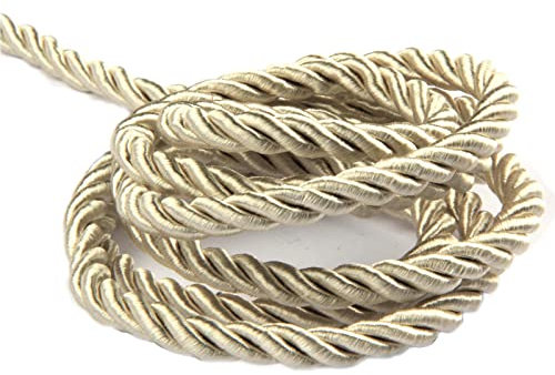 HedongHexi 8 mm / 9,1 m, gedrehte Kordel, Nylon, gedrehte Kordel, Fadenschnur für Heimdekoration, Basteln und Kostümbasteln, Beige