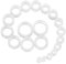 Longbeauty 20er Set/10 Paar Hart Silikon Tunnel Set Dehnungsset Ohr Piercing Schmuck Klar