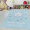 Teppium Kurzflor Kinderteppich Weich für Jungen & Mädchen Sterne Muster 140x200 cm Blau - Waschbarer Teppich Pflegeleicht und Antiallergen - für Kinderzimmer, Spielzimmer und Babyzimmer