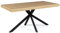 IDMarket - Table à Manger Rectangle Alix 8 Personnes Pied araignée Bois et Noir 160 cm