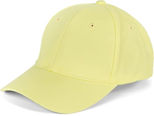 styleBREAKER Unisex 6-Panel Baseball Cap | gebürstete Baumwolle | Klettverschluss verstellbar | einfarbiges Basecap für Damen und Herren, Farbe:Sonnengelb